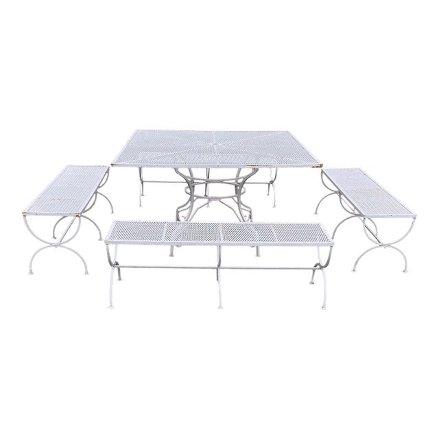 Vintage Patio Set Attributed to Salterini, 5 Pieces For Sale