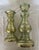 Mid-Century Modern Large Green Glass Bowl & Candleholders, Spain For Sale - Image 3 of 13