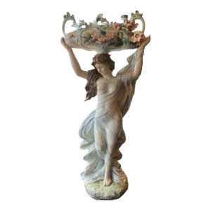 1930s Large Porcelain Figural From Naples, Italy Titled l'Ete (Summer)