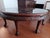 Mediterranean 20th Century Asian Mahogany Carved Tea Table and Stools - 7 Pieces For Sale - Image 3 of 8