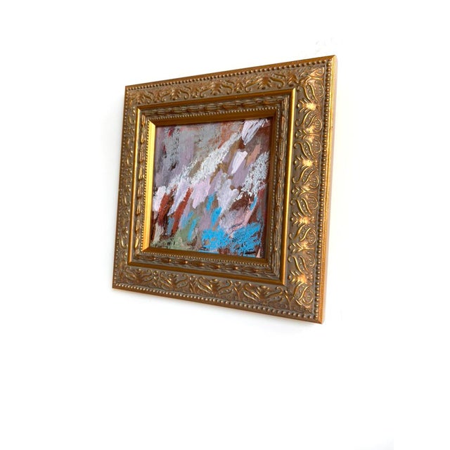 "Holding on to Summer" Pair of Framed Mini Paintings by Jessalin Beutler For Sale - Image 4 of 5