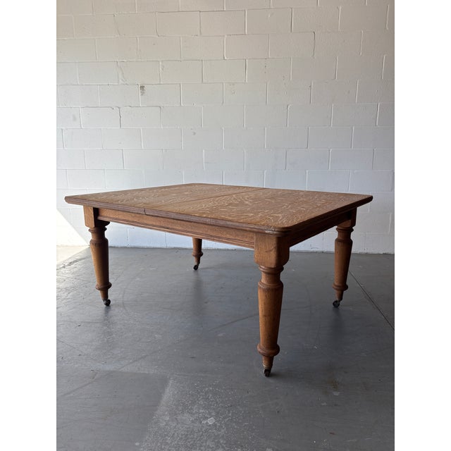 19th Century English Oak Extendable Table For Sale - Image 9 of 9