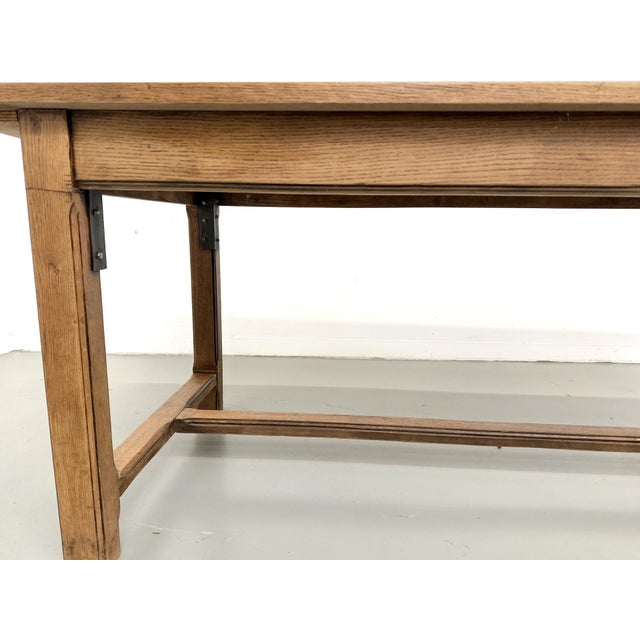 Vintage Farmhouse Dining Table in Oak, 1970s For Sale - Image 9 of 18