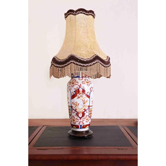 Ceramic Porcelain Lamp with Lampshade from Limoges For Sale - Image 7 of 7