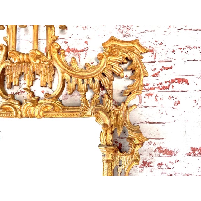 Gold La Barge Chinese Chippendale Style Chinoiserie Pagoda Mirror Giltwood Finish For Sale - Image 8 of 17