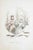 Lithograph on paper. Plate from the series "les fleurs animées". Single sheet with passepartout. "\.my strength has been...