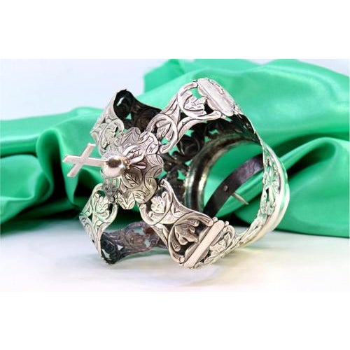 Silver Crown with Cross For Sale - Image 3 of 7