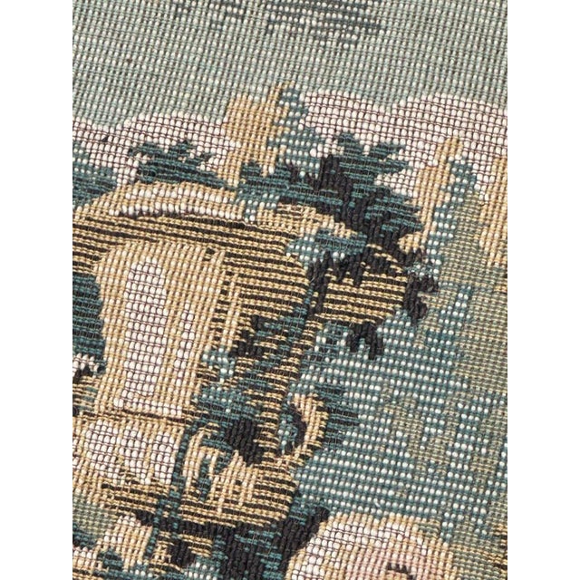 Vintage French Aubusson Style Jacquard Tapestry, 1980s For Sale - Image 12 of 16