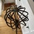 Wrought Iron Coat & Hat Rack Distinctive Spiral Globe Top Tripod Base Brutalist For Sale - Image 4 of 12