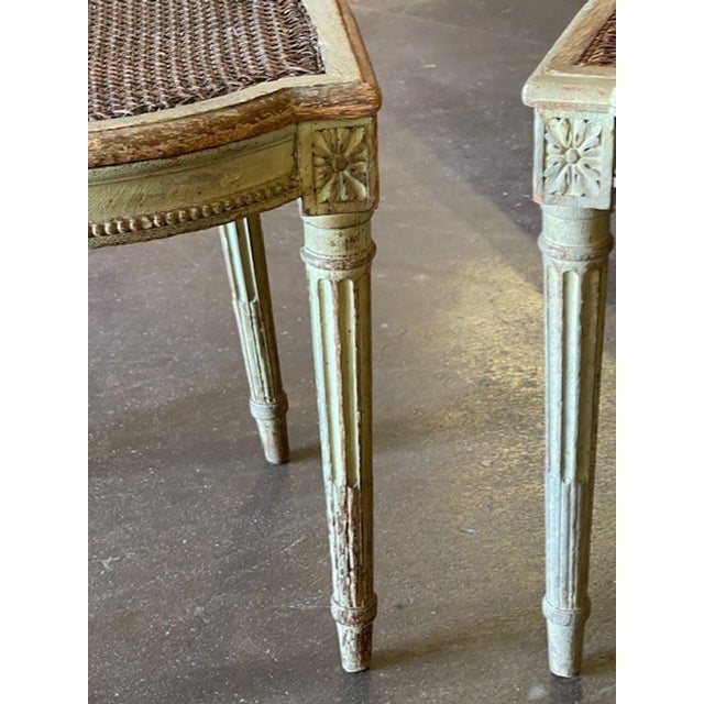 Pair of French Louis XVI Cane Side Chairs For Sale - Image 4 of 11