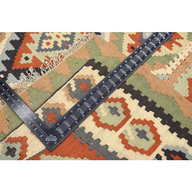 Late 20th Century Vintage Persian Shiraz Kilim Rug - 06'09 X 10'01 For Sale - Image 5 of 9