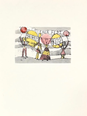 1947 Paul Klee Engraving 30 Lantern Party 1922 Reproduction