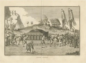 Chinese Funeral Procession with Palanquin Engraving After Sonnerat, 1806, Paper