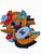 John Okulick, Large Abstract Wood Sculpture Colorful Wooden Painting John Okulick Wall Hanging For Sale - Image 16 of 18
