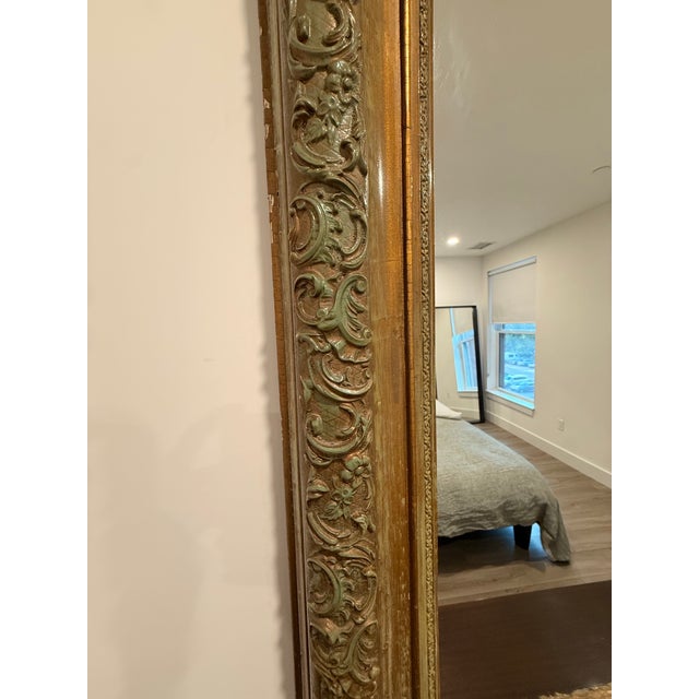 19th-Century French Hand-Carved Mirror For Sale - Image 4 of 5