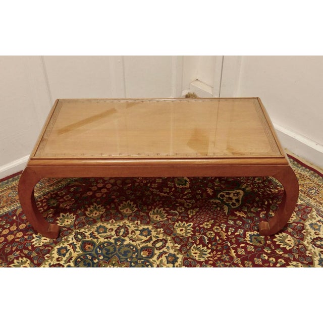 Oriental Satin Walnut Coffee Table, 1920 For Sale - Image 3 of 8