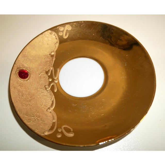 Antique Porcelain and Gilded Coffee Service, 1950s, Set of 23 For Sale - Image 9 of 12