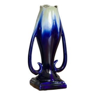 Large Belgian Art Nouveau Vase in Flamed Enameled Sandstone by Thulin, 1930s For Sale