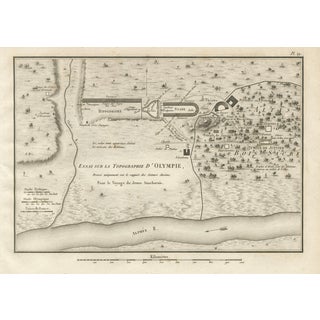 Ancient Olympia and Olympic Games Site Plan from Ambroise Tardieu, 1825 For Sale