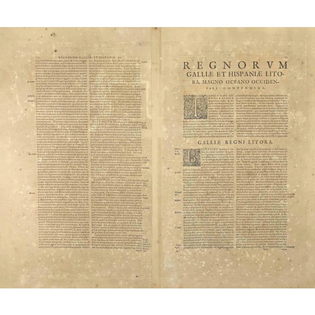 Antique Map - Gallia is an antique map realized in 1650 by Johannes Janssonius (1588-1664). The Map is Hand-colored...