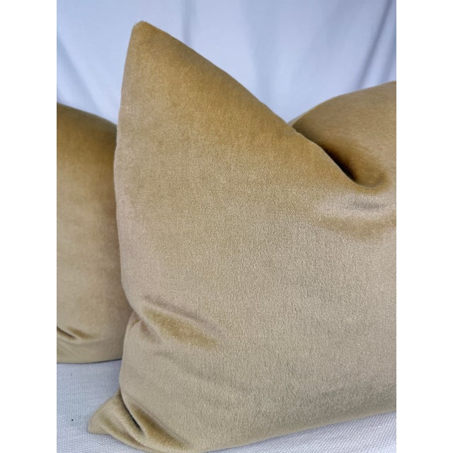 Transitional Brunschwig & Fils "Autun Mohair" in Lichen 22" PIllows-A Pair For Sale - Image 3 of 3
