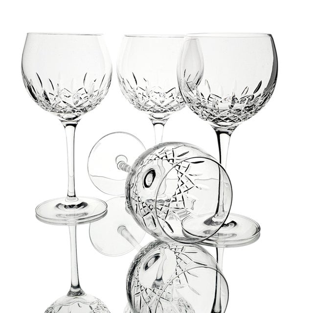 Victorian Late 20th Century Waterford Crystal Lismore Essence Balloon Wine Glasses - Set of 4 For Sale - Image 3 of 16