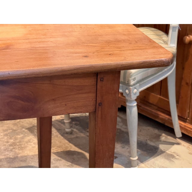 French 19th Century French Cherry Farm Table For Sale - Image 3 of 9