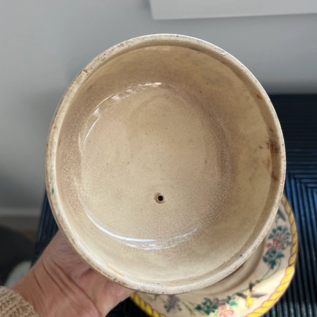 Antique Signed Chinese Export Majolica Butter Cheese Dome For Sale In New York - Image 6 of 10