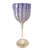 An exceptional set of seven hand blown art glass wine goblets attributed to the celebrated American glass artist Cam...