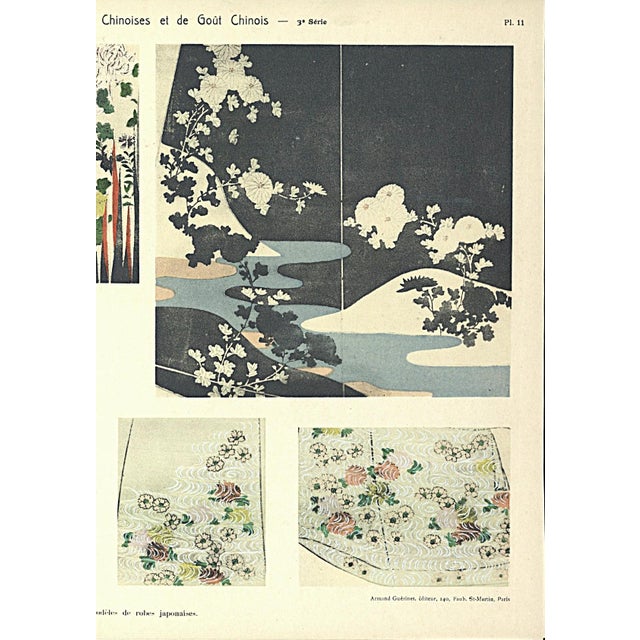 Art Deco 1920-Rare-Antique Japanese & Chinese Decorative Design Lithograph For Sale - Image 3 of 5
