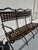 Antique Riveted Wrought Iron Garden Bench, France, 1920s For Sale - Image 3 of 8