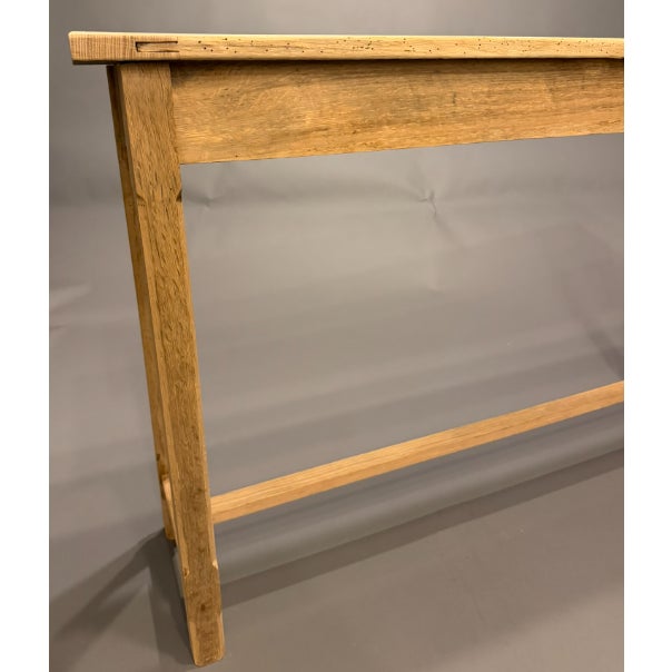 Early 21st Century Hand Made Oak Console Table For Sale - Image 5 of 10