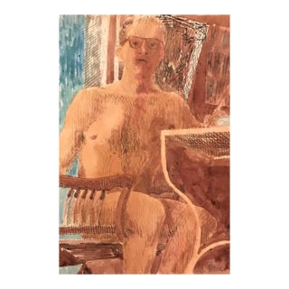 1960 James Bone Mid Century Modern Self Portrait For Sale