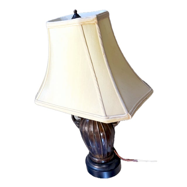 Vintage Bronze Urn Lamp For Sale - Image 4 of 6