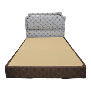 Custom Art-Deco, Scalloped Queen Bed. Frog Print. Brunschwig & Fils Style