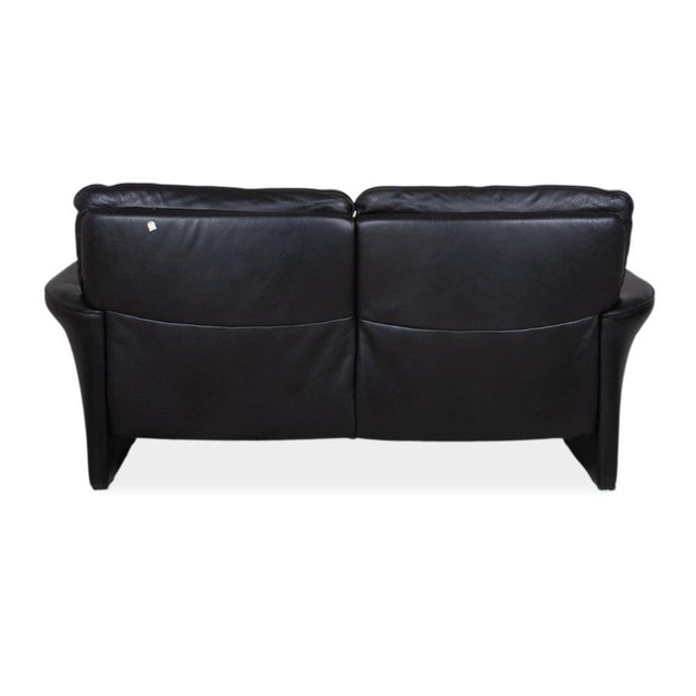 Three-Seater Sofa in Black Leather from Musterring For Sale - Image 9 of 11
