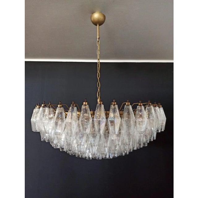 Murano Glass 185 Transparent Glass Chandelier For Sale - Image 9 of 11