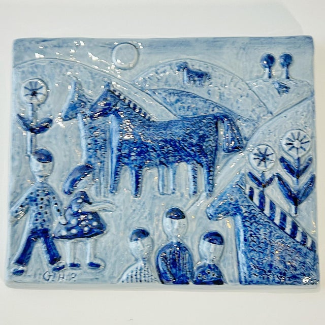 Ceramic Ceramic Wall Relief by Noomi Backhausen, 1950s For Sale - Image 7 of 7