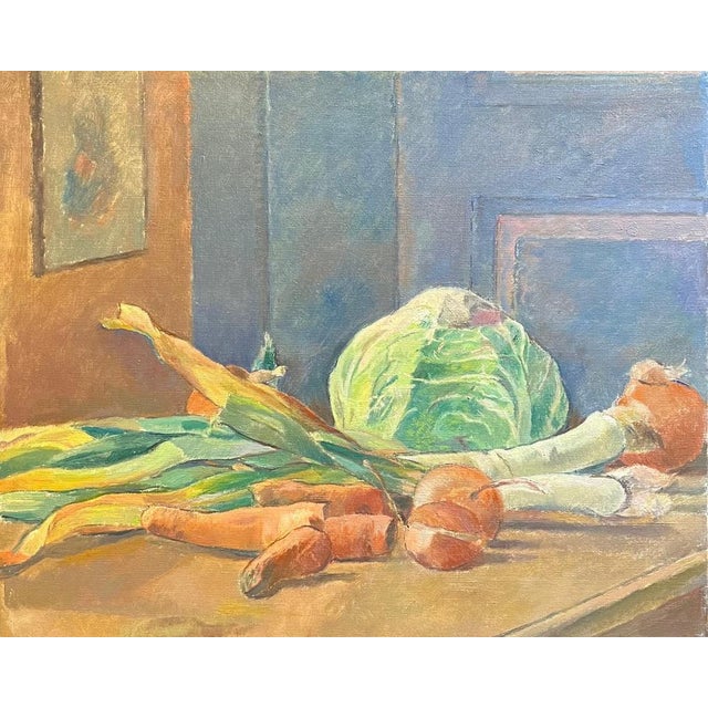 Fernand Blondin, Vegetables, Oil on Canvas For Sale - Image 11 of 11