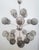 Italian sputnik chandelier with 21 smoky Murano glass globes mounted on polished nickel finish frame / Made in Italy by...