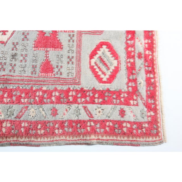 Textile 1970s Handmade Wool Turkish Rug -4' 3'' X 5' 9'' For Sale - Image 7 of 13