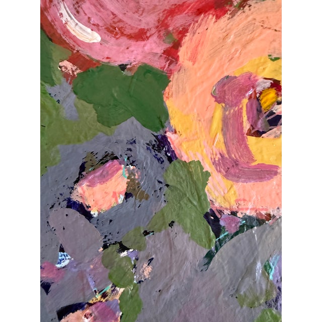 Contemporary Bold Colorful Floral Contemporary Painting by Cindy Carrillo For Sale - Image 3 of 6