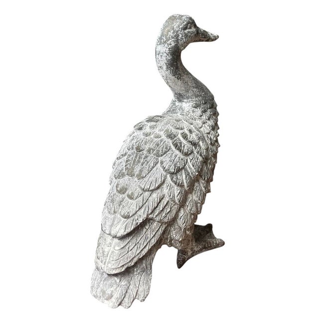 2000 - 2009 Vintage Country Style Cast Iron Duck Garden Statue For Sale - Image 5 of 12