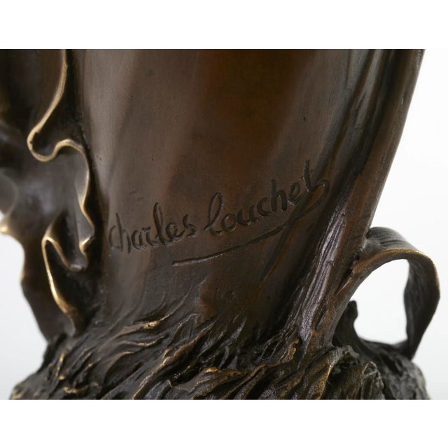 Late 19th Century Art Nouveau Style Bronze Decorative Vase For Sale - Image 9 of 11