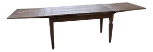 Vintage Farmhouse Table in Oak with Integrated Extensions, 1950s