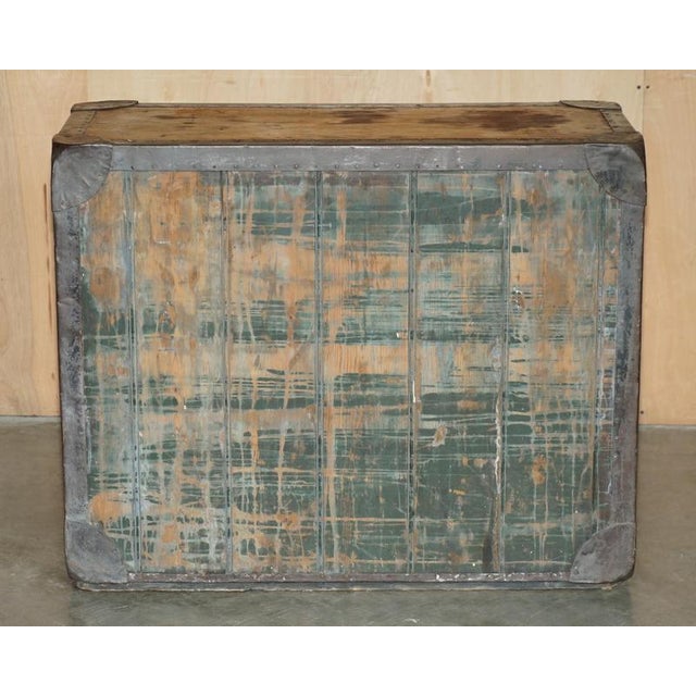 Campaign Oak Zinc Bound Chest of Drawers by Army & Navy C.S.L Makers, 1890 For Sale - Image 9 of 18