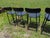 Vintage Set of 6 Black Leather Seats Bar Stools 1970s Mid Century Modern For Sale In Cleveland - Image 6 of 18