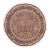 Floral 1990's Pak-Persian Brown/Gray Wool Round Rug - 8'0'' X 8'4'' For Sale