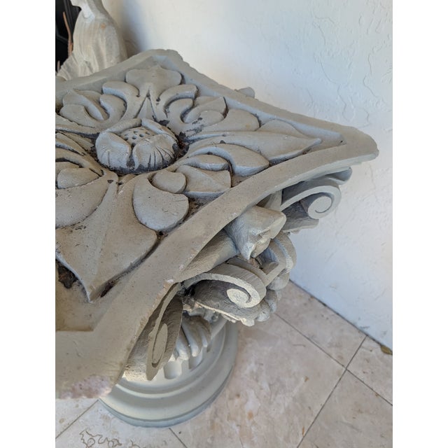 1960s Concrete Pedestal/ Plant Stand For Sale - Image 4 of 8