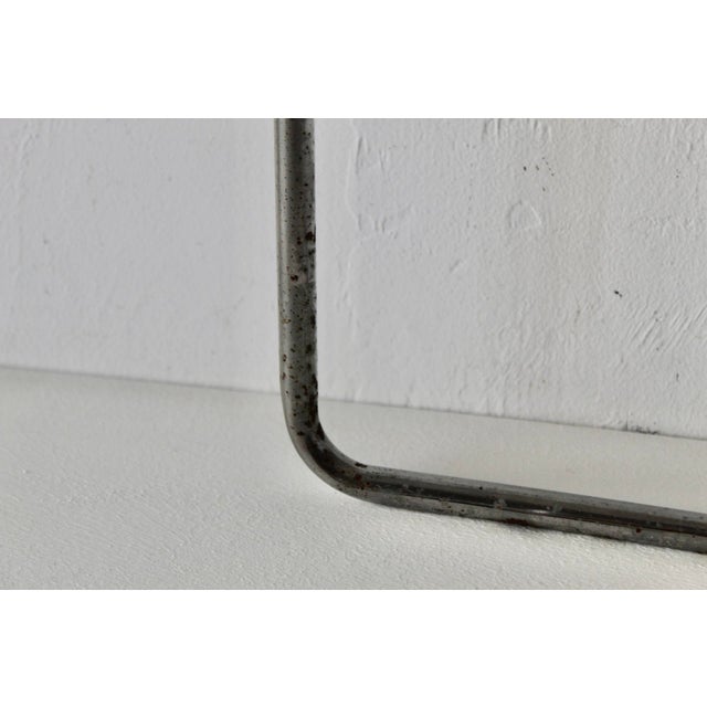1960s Gian Franco Legler Style Bauhaus Chromed Tubular Vinyl Seat Cantilevered Stool For Sale - Image 9 of 13